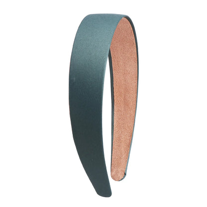 1/2 stücke Plain 3CM Breite Satin Stirnband Mädchen Stoff Überzogene Harz Haarbänder Kunststoff Haar Hoop Kinder Elastische Bänder Haar Zubehör