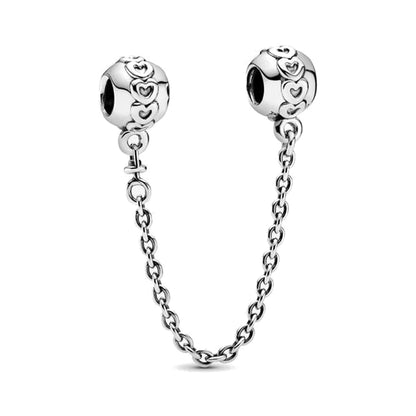 New 925 sterling silver cool and shiny split chain buckle boutique charm pendant suitable for original DIY bracelets DIY jewelry