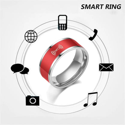 Anello intelligente NFC da dito per donna e uomo, impermeabile, intelligente, da indossare, con connessione al telefono Android, anelli alla moda