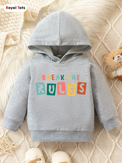 Autumn And Winter Baby Boy Round Neck Long Sleeved Casual Cute Cartoon Hoodie Suitable For Ages 1-2