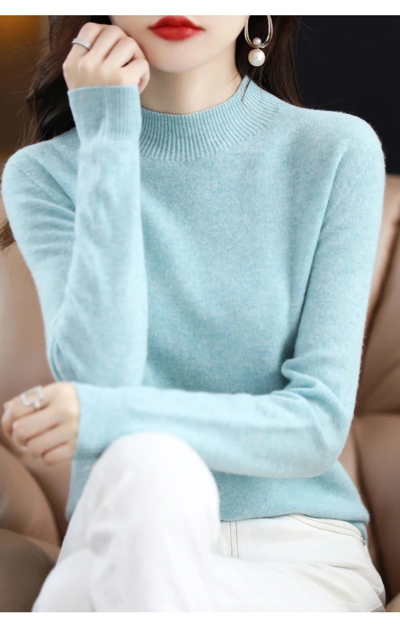 Cashmere Sweater Female 100% Merino Wool Winter Women Knitted Femme Pullover Top Winter Warm Women's 2024 New