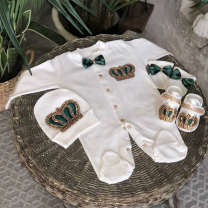 Personalized Name Baby Parajam Baby Boy Outfits Blazer Vest Kids Clothing Christening Body Suit Mittens Receiving Blanket Set