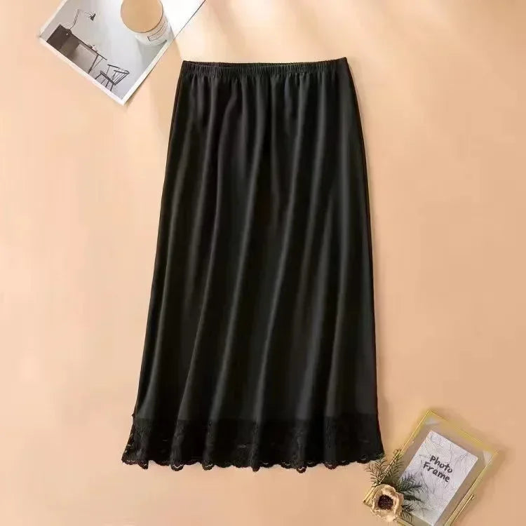 Basic Underskirt Modal Female Half Length Skirt Lace Slip Innerwear Short Skirt Women Half Slip Dress Petticoat