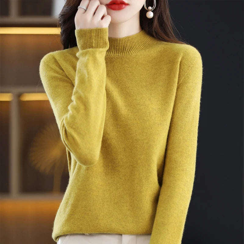 Cashmere Sweater Female 100% Merino Wool Winter Women Knitted Femme Pullover Top Winter Warm Women's 2024 New