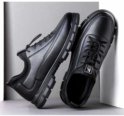 Casual Leather Shoes for Men Autumn Brand Men's Business Office Loafers Platform Mens' Soft Social Shoes Work Footwear Moccasins