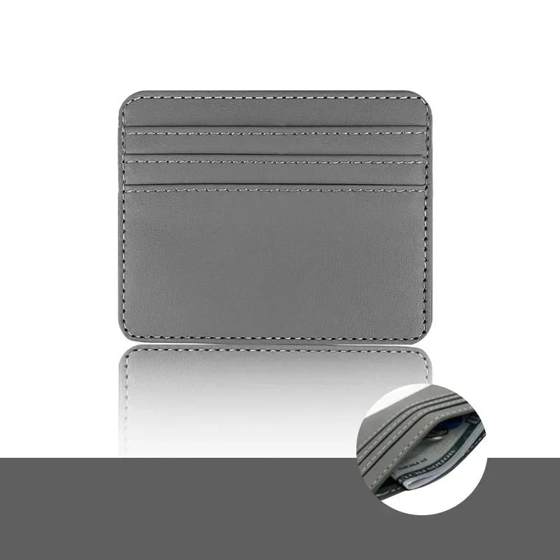 1PCS Man Purses Ultra Thin Mini Business Bank Credit Card Holder Wallet Simple Black Women Small Coin Cards Cover Pouch Case Bag