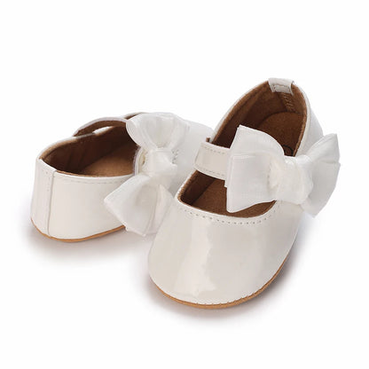 HAIZHIW 0-18 Months Cute White Lace Baby Girl Princess shoes Baby Shoes Bow Fringe Rubber Soled Non-slip Footwear Crib Shoes