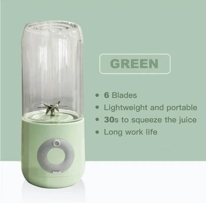 500ML Electric Juicer Portable Smoothie Blender 6 Knife Mini Blenders USB Wireless Rechargeable Mixer Juicers Cup For Travel