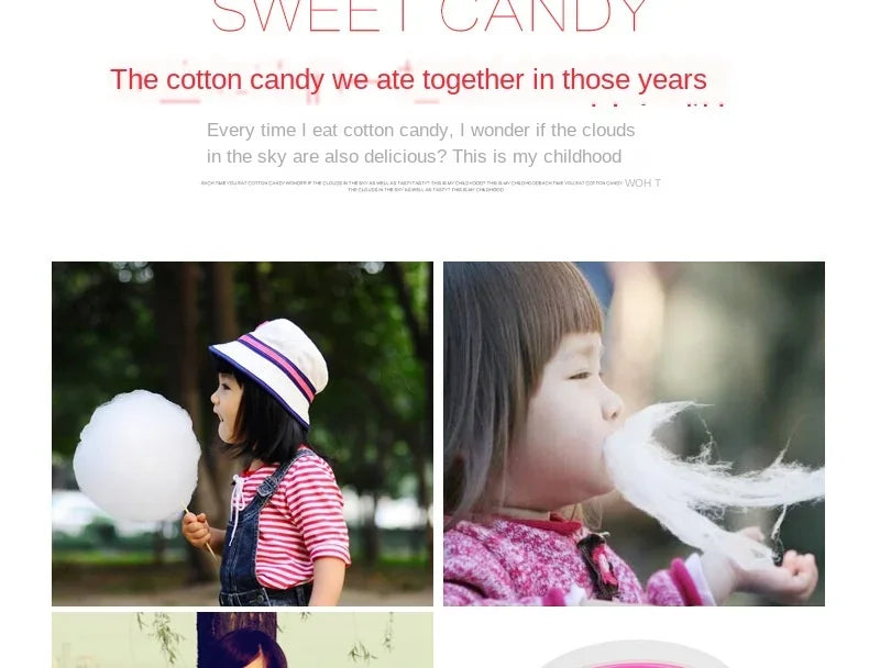 220V MINI Electric Cotton Candy Machine Sugar Cotton Candy Maker Party DIY Portable Cotton Sugar Floss Machine