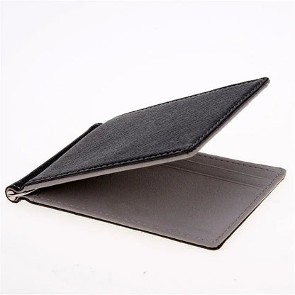 New Solid Color Men Wallet Small Short Skin Wallets Purses PU Leather Money Clips Sollid Thin Wallet  Men Purses 4 Colors