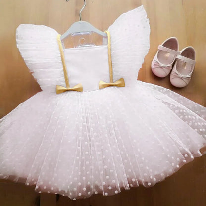 2024 Summer Dress Newborn Infant 1st Birthday Christening Clothes Princess Ruffles Sequins Weddings Party Gown Baby Girls Dress