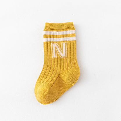 Newborn Baby Socks Cute Babies Stuff Boys Letter Short Sock Kids Girls Children Boneless Tube Long Socks Cotton Infant Clothing