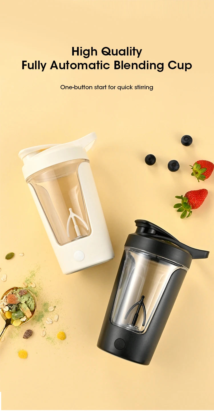 Electric Blender Cup Portable Blender Cup Milk Powder Protein Powder Blender Automatic Shaker Cup Home Travel Outdoor Sports