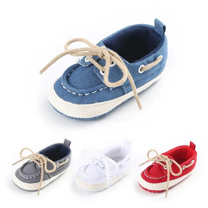 Walking Baby Shoes Sailor Formal Canvas Soft Sole Newborn Boy Girl Toddler Casual