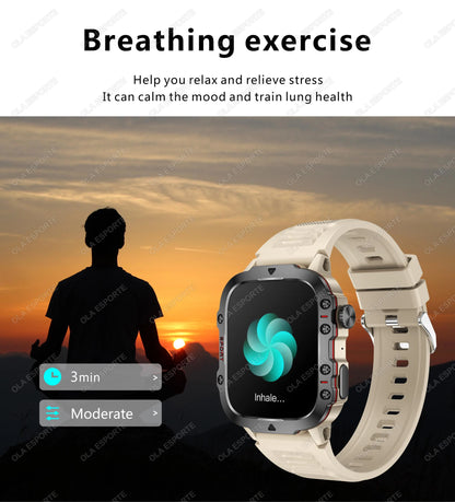 2025 New For Xiaomi Military Smart Watch Men IP68 5ATM Outdoor Sports Fitness Tracker Health Monitor 1.81Inch BT Call Smartwatch