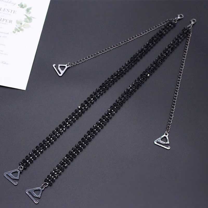 Sexy Rhinestone Women Bra Straps Elegant Crystal Bra Shoulder Strap Anti-light Off-the-shoulder Underwear Straps Accessories