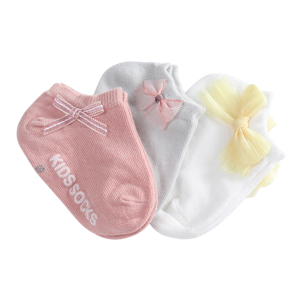 3 Pairs Newborn Socks Spring Summer Baby Boys Girls Cotton Solid Breathable Infant Girl Soft Cute Socks Kids Socks