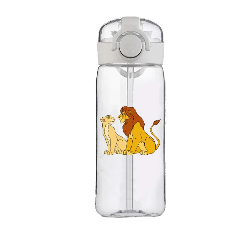 400ML Disney Water Cup Large Capacity Food Grade Plastic Heat Resistant Kettle Cartoon The Lion King Simba Boy Student Cup Gift