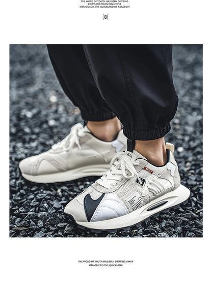 Fashion Designer Men Shoes Dissolve Thick Shoes Casual Sneakers Men Platform Trend  Chunky Sneakers Walking Shoes