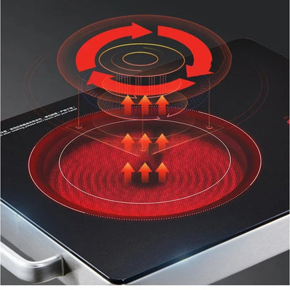 Intelligent induction cooker electric ceramic cooker touch waterproof adjustable temperature electromagnetic light wave cooker