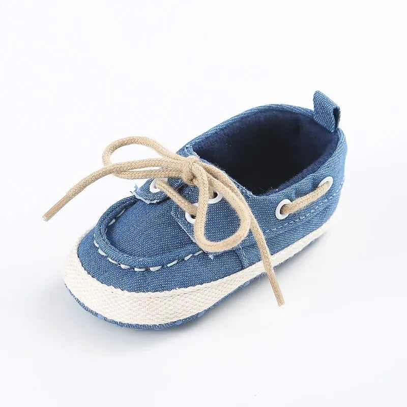 Walking Baby Shoes Sailor Formal Canvas Soft Sole Newborn Boy Girl Toddler Casual