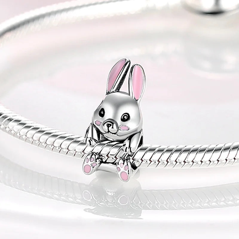 925 Silver Animal Series Hedgehog Owl Chameleon Charm Beads Fit Pandora Bracelets DIY Anniversary Party Birthday Gifts Jewelry