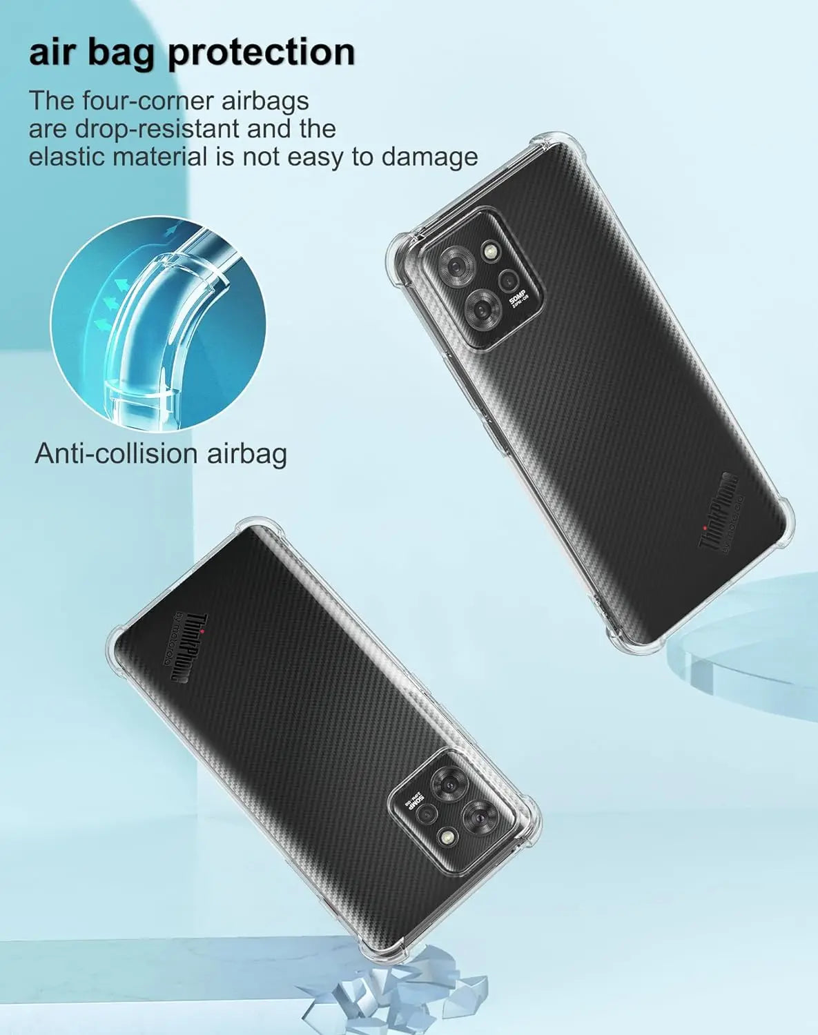 Case for Moto ThinkPhone Reinforced Corner Soft TPU Clear Shockproof Cover for Motorola Moto ThinkPhone 5G  Couqe Funda