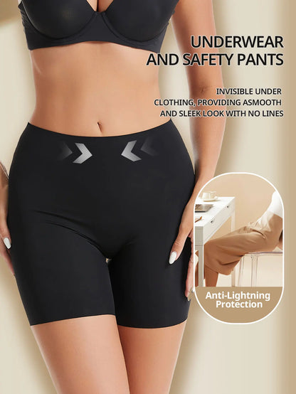 Flarixa High Waist Safety Shorts Panties Under Skirt Boxers for Women Anti Chafing Thighs Shorts Comfortable Yoga Leggings Pants