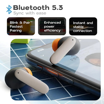 5.4 Bluetooth TWS Wireless Bluetooth Earphones Ultra-low Latency Dual Microphone ENC Noise Cancelling in Ear Bluetooth Earphones