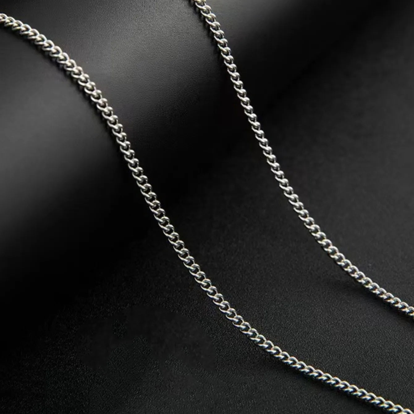 3mm Men's Cuban Chain Necklace Simple Stainless Steel Necklace Fashion Titanium Steel Jewelry Trend Accessories Gift