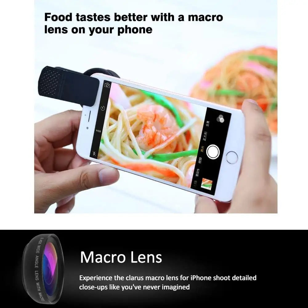 2 in1 Phone Lens 0.45x 49uv Super Wide Angle Macro Lens for iPhone 14 13 15 HUAWEI Xiaomi Smartphone Lenses with 37mm Phone Clip