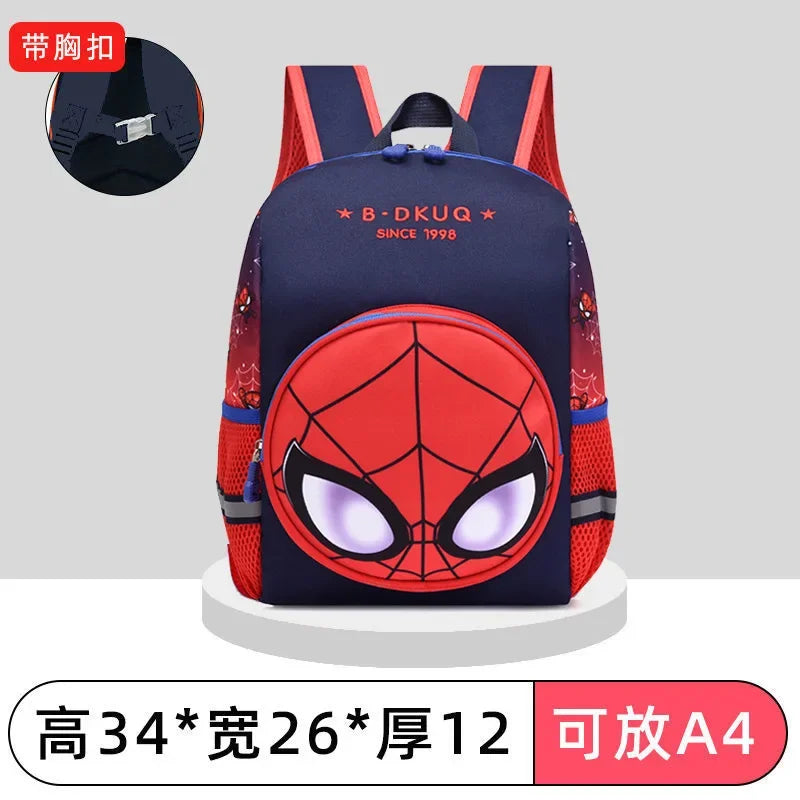 Cartoon Baby Kids Spiderman Backpack Bags For Captain Children Cute Iron Man Shoulder Packages