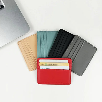 1PCS Man Purses Ultra Thin Mini Business Bank Credit Card Holder Wallet Simple Black Women Small Coin Cards Cover Pouch Case Bag