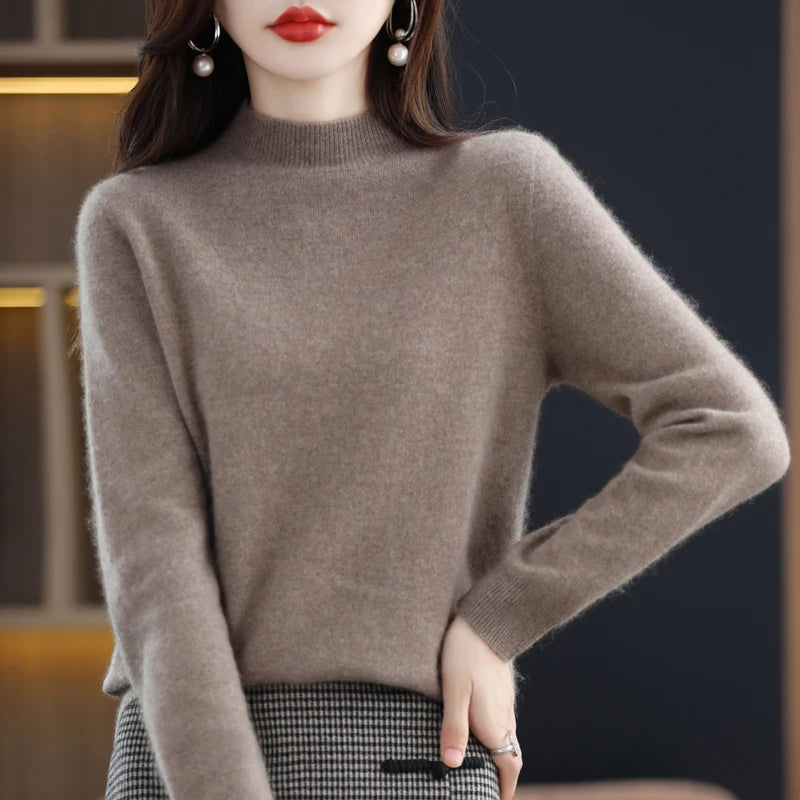 Cashmere Sweater Female 100% Merino Wool Winter Women Knitted Femme Pullover Top Winter Warm Women's 2024 New