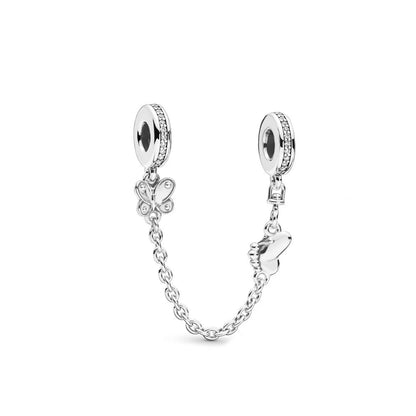 New 925 sterling silver cool and shiny split chain buckle boutique charm pendant suitable for original DIY bracelets DIY jewelry