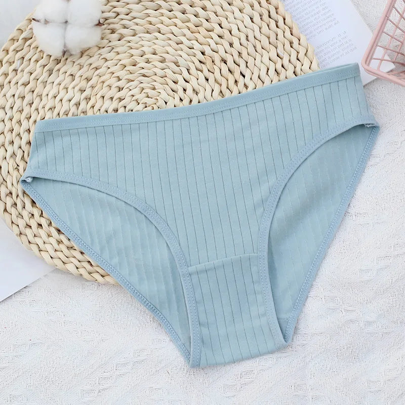 6pcs Pure Cotton Underwear Cute Girl Underwear Medium Waist Large Size Breathable Triangle Women's Underwear