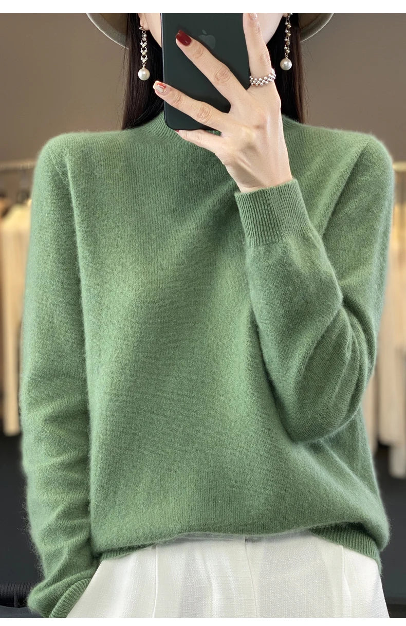 Cashmere Sweater Female 100% Merino Wool Winter Women Knitted Femme Pullover Top Winter Warm Women's 2024 New