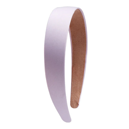 1/2 stücke Plain 3CM Breite Satin Stirnband Mädchen Stoff Überzogene Harz Haarbänder Kunststoff Haar Hoop Kinder Elastische Bänder Haar Zubehör