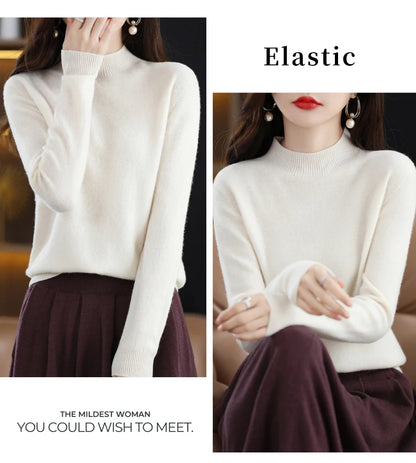 Cashmere Sweater Female 100% Merino Wool Winter Women Knitted Femme Pullover Top Winter Warm Women's 2024 New