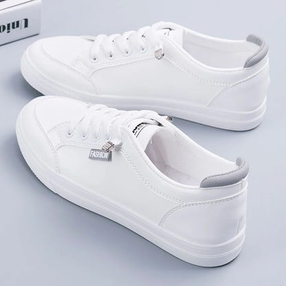 2024 Women Sneakers  Vulcanize Shoes Spring Autumn Breathable Flats Solid Color Mesh Shoes Young Woman Casual White Shoes