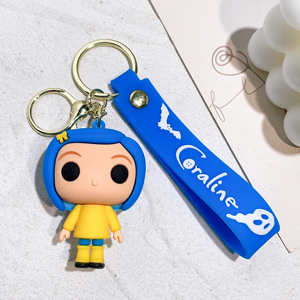 New Mother Ghost keychain necklace Caroline cartoon character keychain cartoon creative pendant