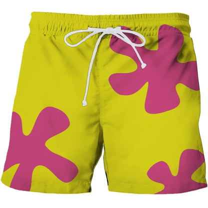 New Summer 3D Anime Patrick Star Board Shorts Trunks Quick Dry Beach Swiming Shorts Women Men Hip Hop Short Pants Beach clothes