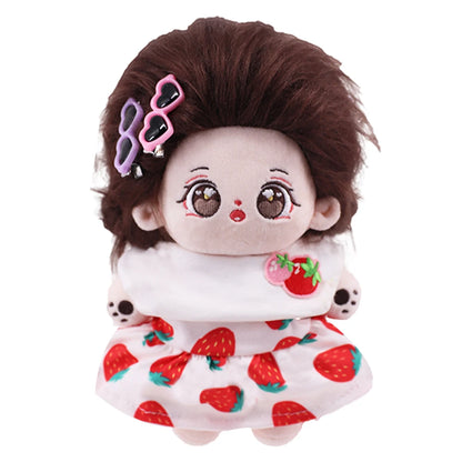 Doll Clothes For 20Cm Idol Dolls Lovely Plush Pajamas With Eye Mask Dress Stuffed Cotton Doll Toy Star EXO Clothing Accessories