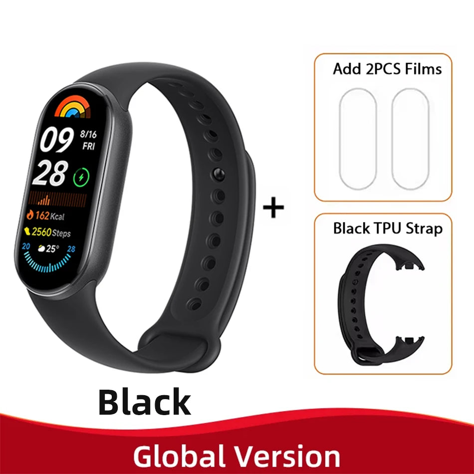 Global Version Xiaomi Smart Band 9 150+ Sports Modes Sleep Monitoring 1.62" AMOLED Display 21-day Battery Mi Wrist Sport Watch