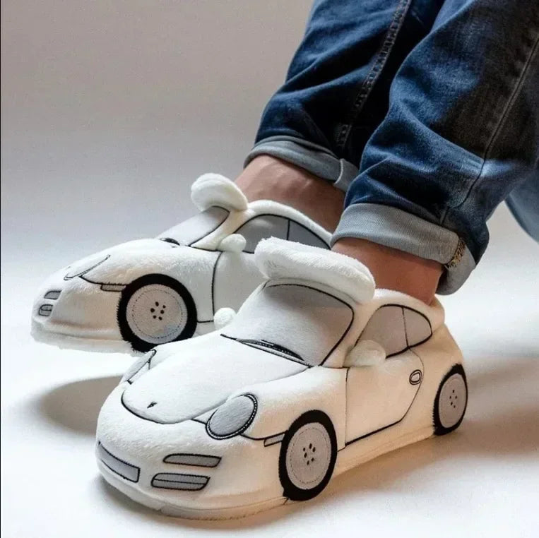 2025 New Car Schuhe Applicable to porsche plush car slippers Racing BMW Racing plush slippers toy Christmas Gifts