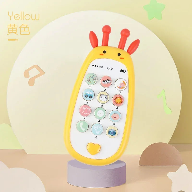 Baby Mobile Phone Toy Simulation Music Sound Telephone Toddler Puzzle Early Education Sleeping Toy Gift with Teether 0 12 Months