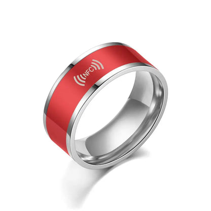 Anello intelligente NFC da dito per donna e uomo, impermeabile, intelligente, da indossare, con connessione al telefono Android, anelli alla moda