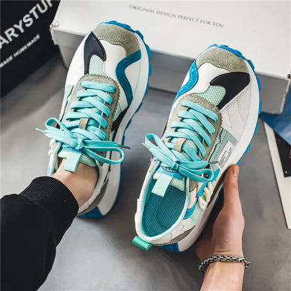 Fashion Designer Men Shoes Dissolve Thick Shoes Casual Sneakers Men Platform Trend  Chunky Sneakers Walking Shoes