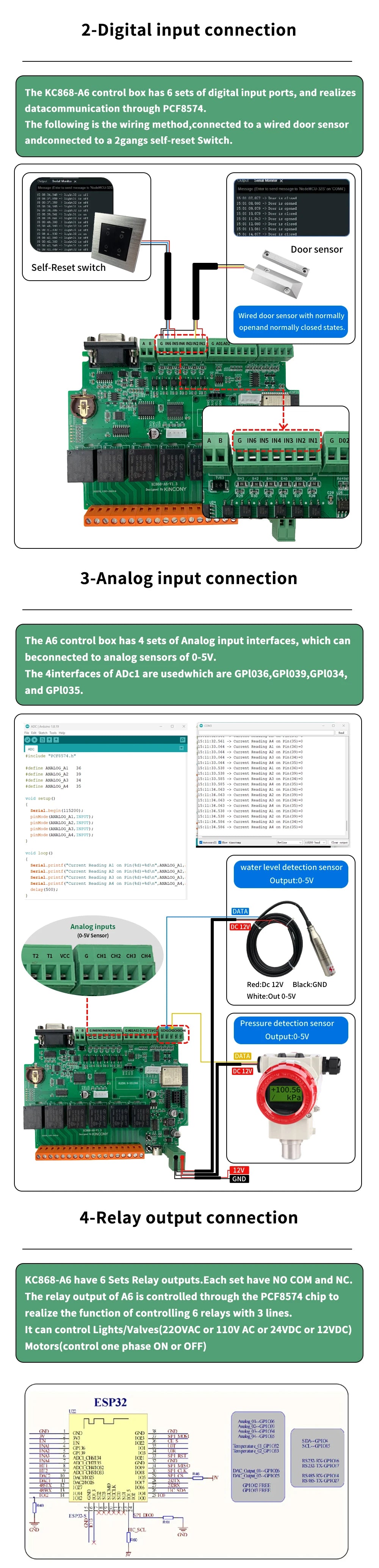 A6 Esphome-Relaisplatine ermöglicht ARDUINO IDE-Programmierung und ESPhome-Programmierung Bietet alle Arten von Beispielcodes Unterstützt MQTT