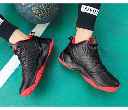 Brand Leather Men Sneakers Comfortable Basketball Non-Slip Lightweight Shoes Men's Training Basket Waterproof Basketball Boots